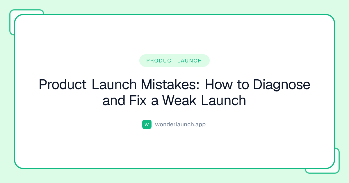 Product Launch Mistakes: Diagnose and Fix a Weak Launch